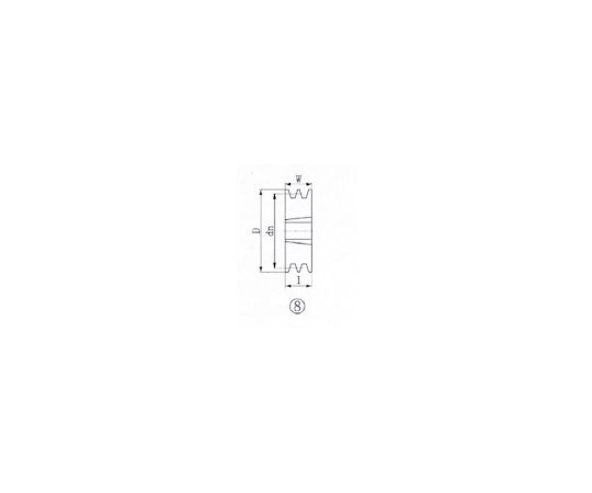 ブッシングプーリー　SPA　170mm　溝数2