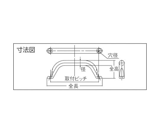 61-2084-53 （100010484）MG-190ステンレス鋼製ハンドル MG-190 【AXEL