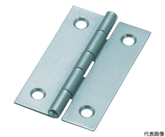 スチール製薄口普通蝶番 生地仕上げ 全長31.5mm （10個入）