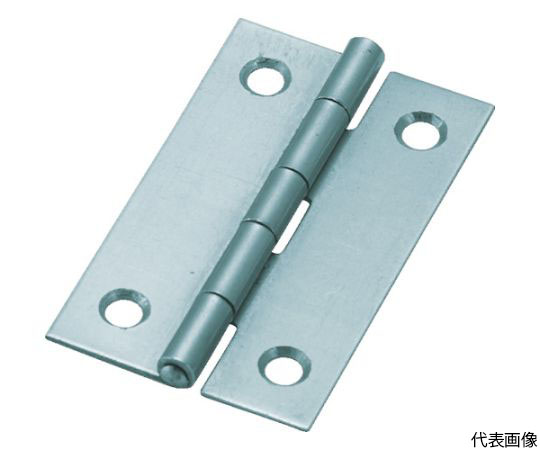 スチール製薄口普通蝶番 生地仕上げ 全長38.0mm （10個入）