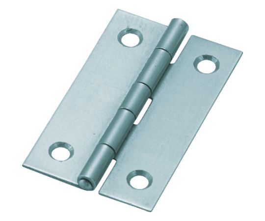 スチール製薄口普通蝶番 三価クロムメッキ仕上げ 全長51.0mm