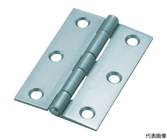 スチール製厚口蝶番 生地仕上げ 全長76mm （10個入）