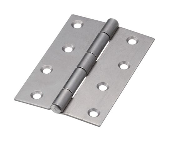 スチール製厚口蝶番 生地仕上げ 全長102mm （10個入）