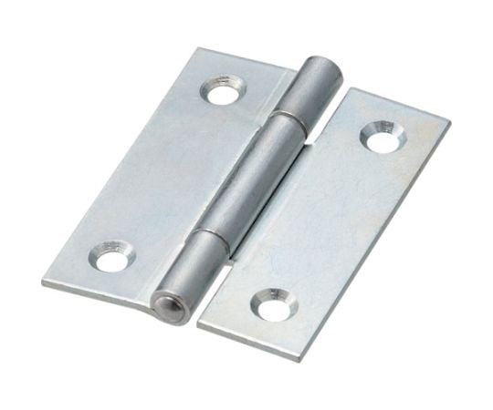 スチール製厚口蝶番 三価クロムメッキ仕上げ 全長51mm 10個入