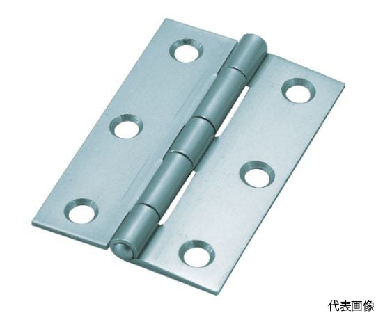 スチール製厚口蝶番 三価クロムメッキ仕上げ 全長76mm 10個入