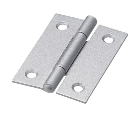 スチール製厚口蝶番 シルバー塗装仕上げ 全長51mm （10個入）