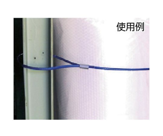 61-2100-90 メッキ付ワイヤーロープ PVC被覆タイプ Φ3（5）mmX10m CWP