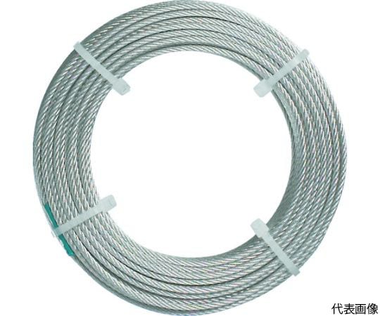 61-2101-50 ステンレスワイヤロープ ナイロン被覆 Φ1.0（1.5）X20m CWC