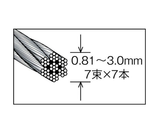 ステンレスワイヤーロープ　1.0mm×150m　TSY-10-150