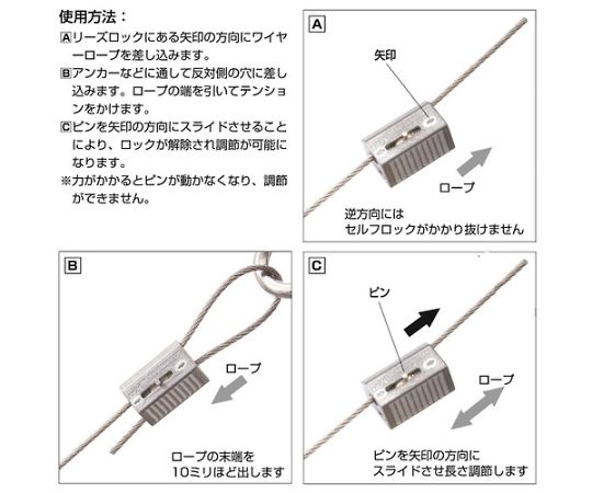 61-2102-16 リーズロック 1.5～2.0mm用 （1個=1PK） Y-291 【AXEL