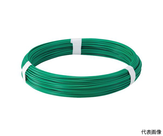 カラー針金 ビニール被覆タイプ グリーン #14 線径2.0mm 1kg TCW-20GN