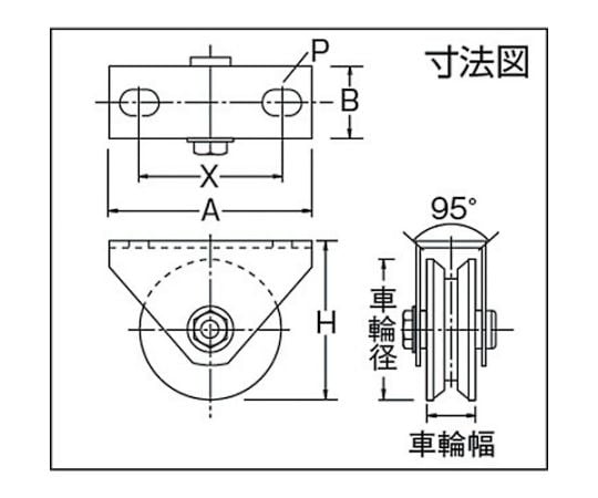 61-2124-10 マルコン枠付オールステンレス重量車 110mm V型 S-3000-110