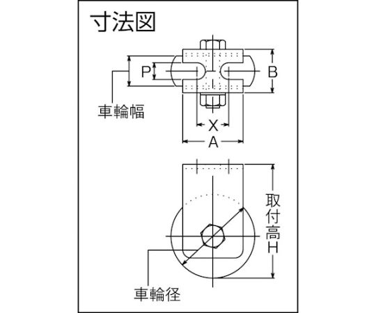 61-2125-79 ベアリング入 MCキャスター戸車 75山R CMS-0758 【AXEL