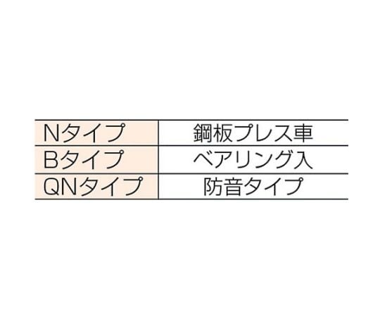 61-2126-27 2号ドアハンガー用ベアリング複車 2-4WH-B 【AXEL】 アズワン