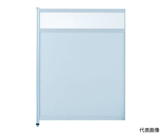 工場用アルミ衝立コーナー増結（上部樹脂ガラス（PVC））