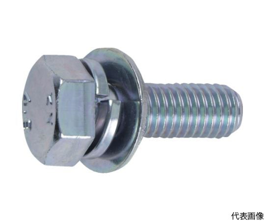 座金組込ボルト トリーマー 三価白 サイズM6×30 17本入