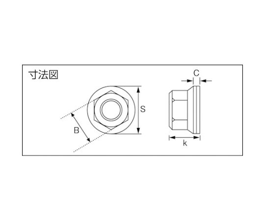 61-2146-65 フランジナット ユニクロ M10×1.5 40個入 B79-0010 【AXEL