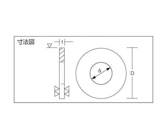 平ワッシャー JIS ステンレス M12 （500枚入）　W-SUS-0012