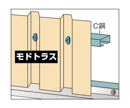 61-2161-18 ドリルねじ モドトラス 板金用 ユニクロ M4X50 29本入 MJ-50