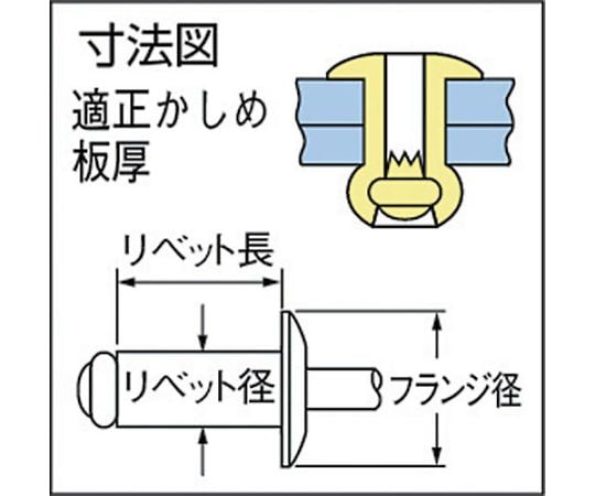 61-2176-44 オープンRV（オールステン）φ4.0、SSD53SSBS（1000本入