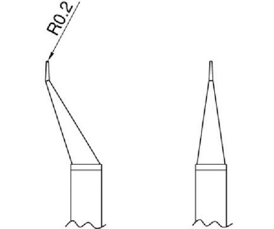 61-2183-18 こて先 CHIP 0.5I型2本入り T8-1001 【AXEL】 アズワン