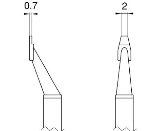こて先　CHIP　2L型2本入り　T8-1004