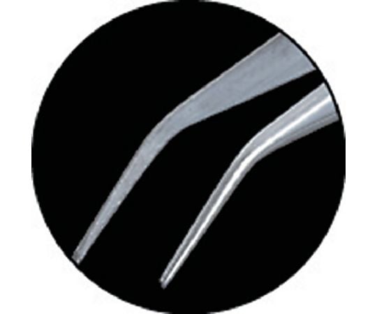 61-2191-61 ステンレス製ピンセット 150mm 先曲り型 TSP-28