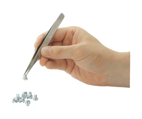 61-2191-61 ステンレス製ピンセット 150mm 先曲り型 TSP-28