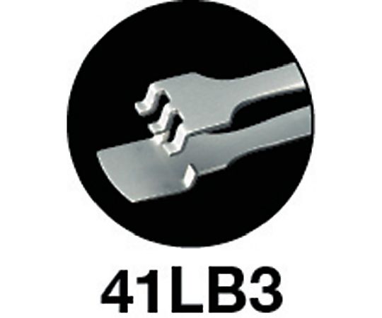 耐酸耐磁ルビスピンセット 130mm 先端9.5 3枚爪　41LB3-SA