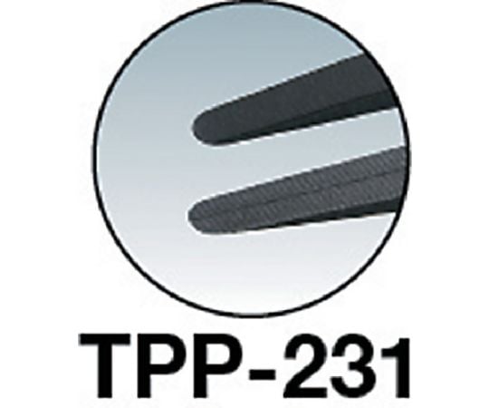 61-2193-01 プラスチック製ピンセット 120mm 先丸型 TPP-231