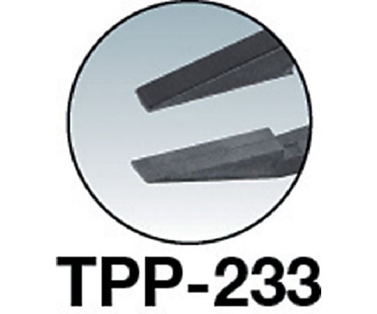 61-2193-03 プラスチック製ピンセット 120mm 先平細型 TPP-233