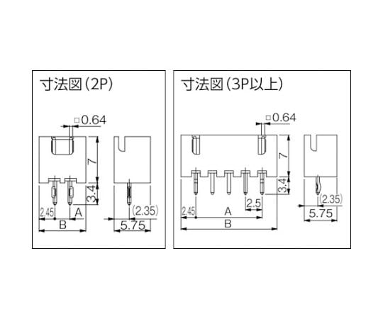 61 2205 53 Xhコネクタ用ベースピン トップ型 100個入 B4b Xh A Axel アズワン