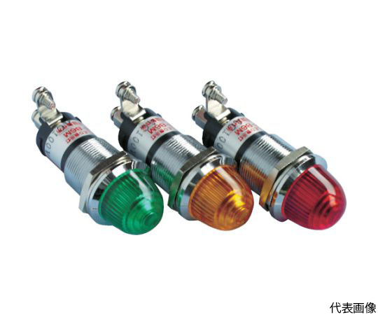 ランプ交換型超高輝度LED表示灯（AC100V接続） 橙 φ16 DO8-B6M-AC100V-O/O