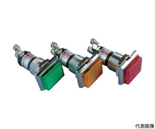 ランプ交換型超高輝度LED表示灯（AC100V接続） 橙 φ16 DO8-16HKJ-AC100V-O/O