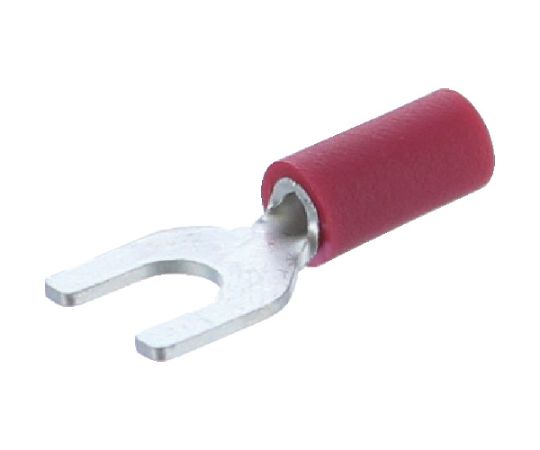 ビニル絶縁付角先開形端子（ストレート形）　100個