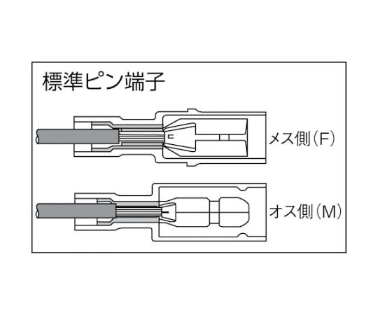 61-2225-02 絶縁被覆付差込形ピン端子φ5.1 オス （15個入） T-PC