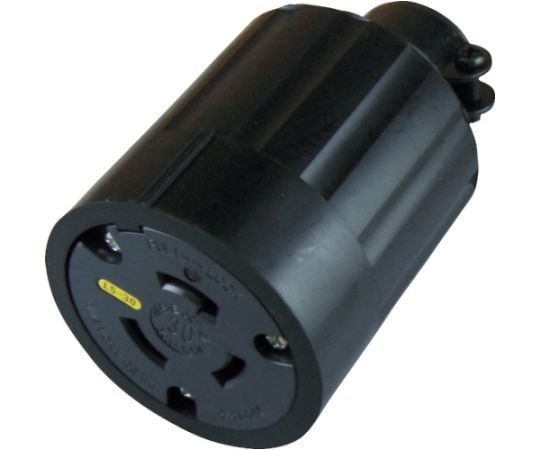 引掛形　コ-ドコネクタボディ（ゴムカバー）　接地2P　30A　1