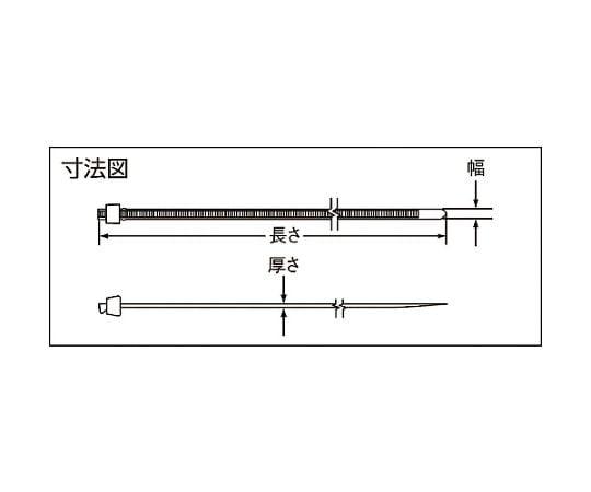 スタストラップ ナイロン結束バンド ナチュラル （100本入）　SST1.5I-C