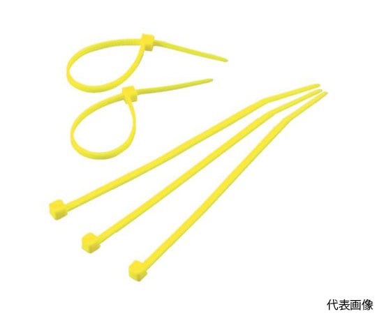 ケーブルタイ 幅7.6mmX長さ380mm最大結束φ108 黄 1袋（100本入）