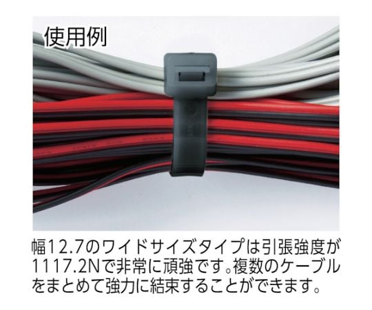 61-2239-54 ケーブルタイ 幅4.6mmX203mm 最大結束Φ52 耐候性 TRCV-200W