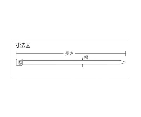 ナイロン結束バンド　耐候性黒（100本入）幅2.5厚さ1.1mm　PLT1.5M-C0