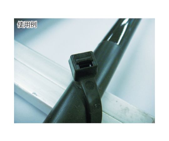 61-2240-60 ナイロン結束バンド 耐候性黒（100本入）幅4.8厚さ1.3mm