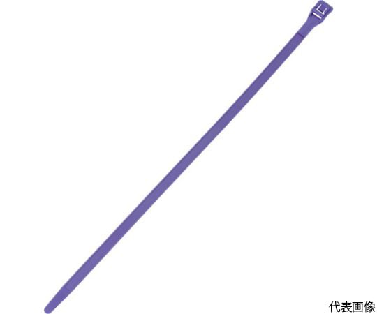 結束バンド インラインタイ 耐候性 紫 （100本入）