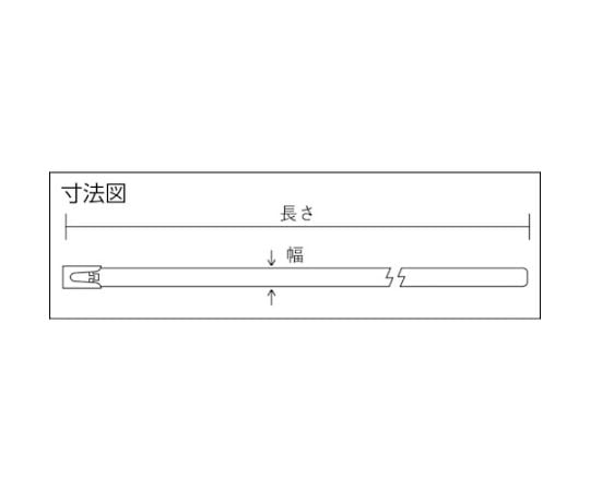 ステンレスケーブルタイ W4.6×521L 100本入 BCT521 ステンレスケーブルタイ W4.6×521L 100本入 BCT521