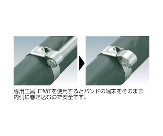 MLTタイプ　自動ロック式ステンレススチールバンド　SUS304　幅4.6mm　長さ521mm　100本入り　MLT6S-CP