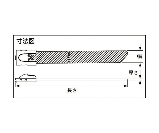 MLTタイプ　フルコーティングステンレススチールバンド　SUS316　白　幅8.1mm　長さ363mm　50本入り　MLTFC4H-LP316WH