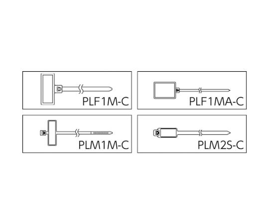 旗型タイプナイロン結束バンド　ナチュラル　（100本入）　PLF1MB-C