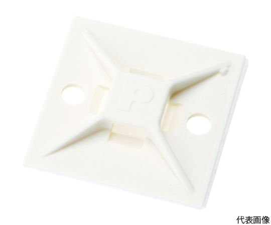 マウントベース ゴム系粘着テープ付き 白 （100個入）