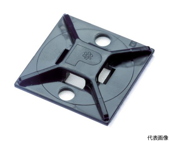 61-2247-74 マウントベース ゴム系粘着テープ付き 黒 （500個入