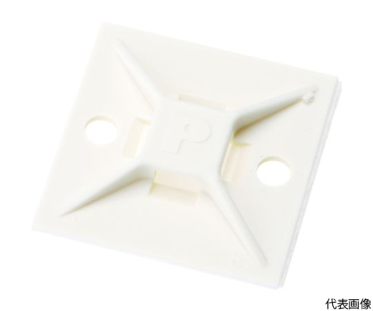 マウントベース アクリル系粘着テープ付き 白 （100個入）